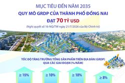 Mục ti&ecirc;u đến năm 2035: Quy m&ocirc; GRDP của th&agrave;nh phố Đồng Nai đạt 70 tỷ USD