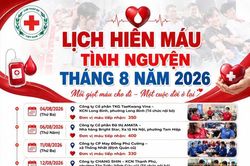Tổ chức 15 đợt tiếp nhận hiến máu tình nguyện trong tháng 8