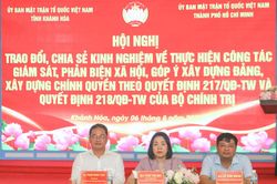 Trao đổi, chia sẻ kinh nghiệm công tác giám sát, phản biện xã hội giữa Khánh Hòa và TP. Hồ Chí Minh