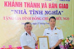 Khánh thành và bàn giao Nhà tình nghĩa cho cựu chiến binh xã Nho Quan