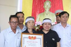 Người lính mang thương tật đặc biệt nặng được truy tặng liệt sĩ