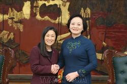 Phó Thủ tướng Chính phủ Phạm Thị Thanh Trà tiếp Đại sứ Hoa Kỳ tại Việt Nam Jennifer Wicks