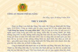 THƯ CẢM ƠN CỦA GIÁM ĐỐC CATP NHÂN SỰ KIỆN ĐÓN NHẬN DANH HIỆU 'ANH HÙNG LỰC LƯỢNG VŨ TRANG NHÂN DÂN'