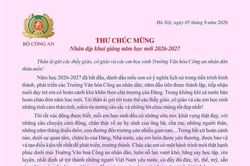 Bộ trưởng Lương Tam Quang gửi Thư chúc mừng thầy giáo, cô giáo và các em học sinh Trường Văn hóa Công an nhân dân
