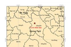Xã miền núi Quảng Ngãi ghi nhận 7 trận động đất trong 2 ngày