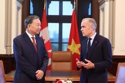 Thủ tướng Canada đón, hội đàm với Tổng Bí thư, Chủ tịch nước Tô Lâm