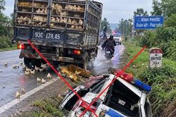 Đồng Nai: Hình ảnh CSGT nằm dưới mương là sản phẩm giả mạo từ AI
