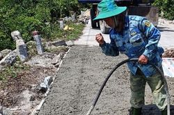 Tạm thời phân luồng giao thông, sửa chữa mố cầu Phò Nam B