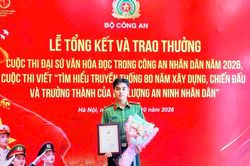 Cán bộ Công an xã Diên Thọ đoạt giải C cuộc thi Đại sứ Văn hóa đọc trong Công an nhân dân