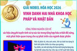 Giải Nobel Hóa học 2026 vinh danh hai nhà khoa học Pháp và Nhật Bản