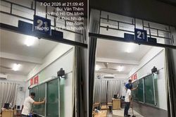 Vụ lớp 12 thiếu bảng, giáo viên phải viết lên tường: Lắp bảng mới trong đêm