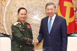 Tổng Bí thư, Chủ tịch nước Tô Lâm tiếp Phó thủ tướng, Bộ trưởng Bộ Quốc phòng Lào