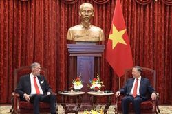Tổng B&iacute; thư, Chủ tịch nước T&ocirc; L&acirc;m tiếp Tổng B&iacute; thư Đảng Phong tr&agrave;o C&aacute;nh tả Thống nhất Dominicana