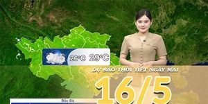 [Video] Dự báo thời tiết đêm nay và ngày mai ngày 16/5/2026: Mưa dông về chiều tối tại Nam Bộ, trong khi Trung Bộ và Bắc Bộ oi nóng