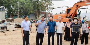 Hoàn thành GPMB, bảo đảm tiến độ dự án hồ điều hòa Phú Đô