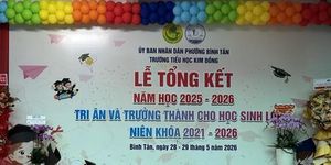 Xúc động lễ 'Tri ân và trưởng thành' cho học sinh của Trường Tiểu học Kim Đồng, phường Bình Tân