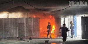Gia Lai: Kịp thời dập tắt đám cháy tại kho chứa xe điện du lịch
