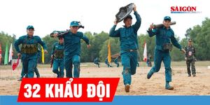 32 khẩu đội tranh tài pháo binh toàn năng dân quân tự vệ