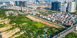 Hiện trạng khu đất xây công viên gần 20ha trên trục đại lộ cảnh quan sông Hồng