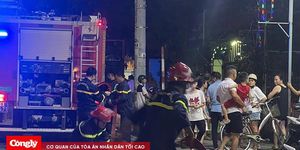 Kho chứa gỗ và máy cưa cháy rụi, nghi do pin phát nổ