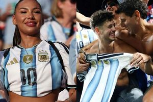 Cảnh tượng vợ Messi và biển người vỡ òa