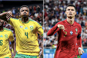 Cầu thủ Nam Phi bắt chước 2 hành động của Cristiano Ronaldo