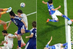 Nhật Bản cách bàn thắng chỉ vài milimet, kịch bản ngược với World Cup 2022