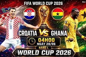 Nhận định, dự đoán tỷ số Croatia vs Ghana (4h ngày 28/6), bảng L World Cup 2026