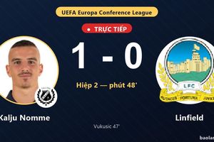 TRỰC TIẾPTrực tiếp Kalju Nomme vs Linfield: Kalju Nomme mở tỷ số