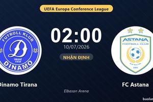 TRỰC TIẾPTrực tiếp Dinamo Tirana vs FC Astana: Trận đấu đang diễn ra