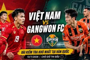 Việt Nam vs Gangwon FC: Bài kiểm tra khó nhất trước ASEAN Cup 2026