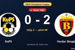TRỰC TIẾPTrực tiếp KuPS vs Vardar Skopje: Bước vào hiệp phụ, Vardar Skopje dẫn 2-0