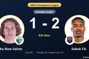 Sabah FA chiếm lợi thế, The New Saints rút ngắn bất thành