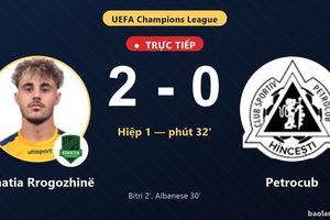 TRỰC TIẾPTrực tiếp Egnatia Rrogozhinë vs Petrocub: Egnatia Rrogozhinë nhân đôi cách biệt