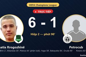 TRỰC TIẾPTrực tiếp Egnatia Rrogozhinë vs Petrocub: Egnatia Rrogozhinë nới rộng cách biệt 6-1