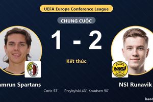 Knudsen ghi bàn phút 90, Hamrun Spartans gục ngã trước NSI Runavik
