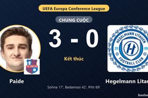 Paide thắng đậm Hegelmann Litauen ở vòng loại Conference League