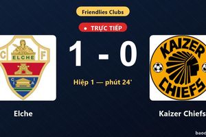 TRỰC TIẾPTrực tiếp Elche vs Kaizer Chiefs: Elche mở tỷ số
