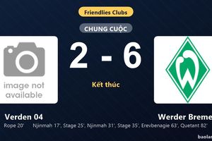 Thống kê trận đấu Verden 04 2-6 Werder Bremen: Werder Bremen thắng đậm thuyết phục