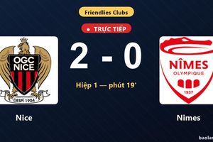 TRỰC TIẾPTrực tiếp Nice vs Nimes: Nice nhân đôi cách biệt
