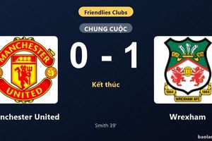Thống kê trận đấu Manchester United 0-1 Wrexham: S. Smith tỏa sáng, Wrexham giành trọn 3 điểm