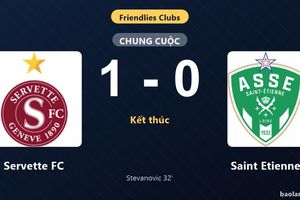 Thống kê trận đấu Servette FC 1-0 Saint Etienne: M. Stevanovic tỏa sáng, Servette FC giành trọn 3 điểm