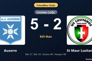 Thống kê trận đấu Auxerre 5-2 St Maur Lusitanos: Auxerre thắng đậm thuyết phục