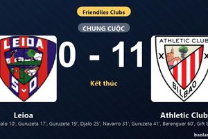 Thống kê trận đấu Leioa 0-11 Athletic Club: Athletic Club thắng đậm thuyết phục