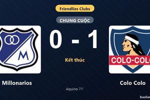 Thống kê trận đấu Millonarios 0-1 Colo Colo: C. Aquino tỏa sáng, Colo Colo giành trọn 3 điểm