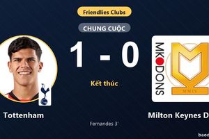 Tottenham thắng tối thiểu, Milton Keynes Dons trắng tay ở trận giao hữu