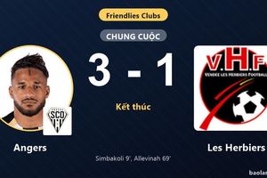 Angers thắng trận giao hữu, Les Herbiers không thể tạo bất ngờ
