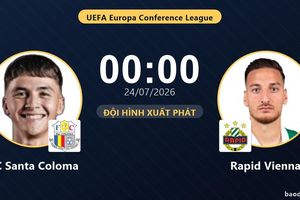 TRỰC TIẾPTrực tiếp FC Santa Coloma vs Rapid Vienna: Rapid Vienna kiểm soát thế trận, chưa có bàn thắng