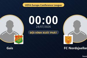 TRỰC TIẾPTrực tiếp Gais vs FC Nordsjaelland: Gais nhỉnh hơn ở các pha hãm thành, chưa có bàn thắng