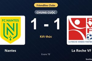 Thống kê trận đấu Nantes 1-1 La Roche VF: Hai đội chia điểm